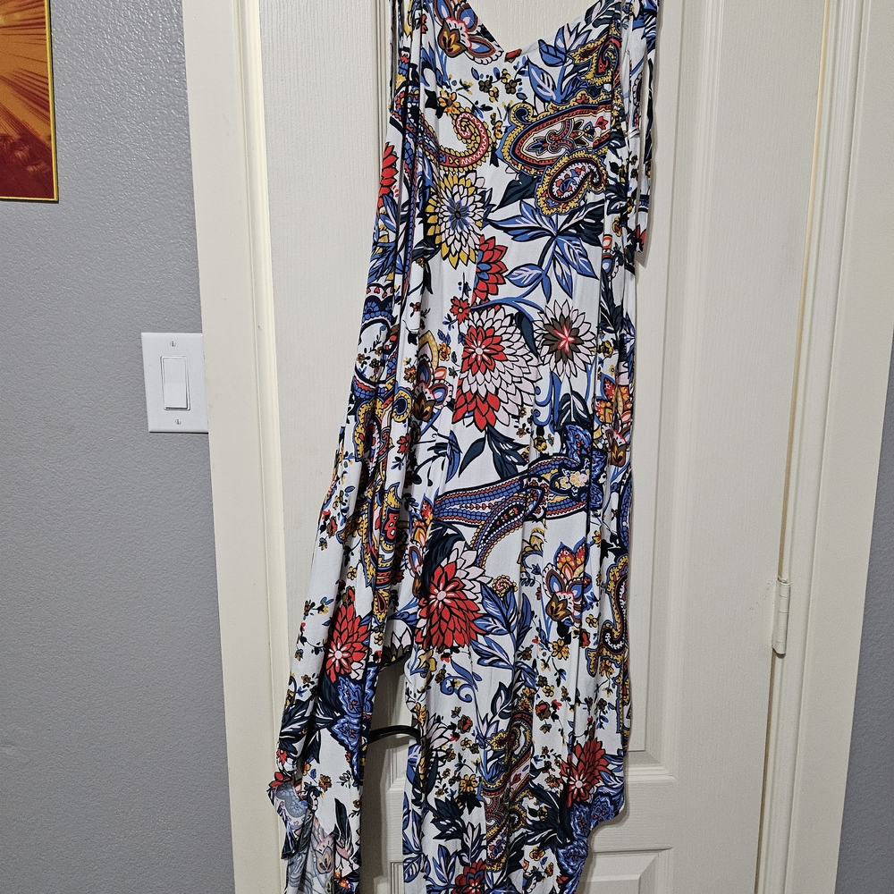 Two by Vince Camuto Blue and Red Sleeveless Jumpsuit